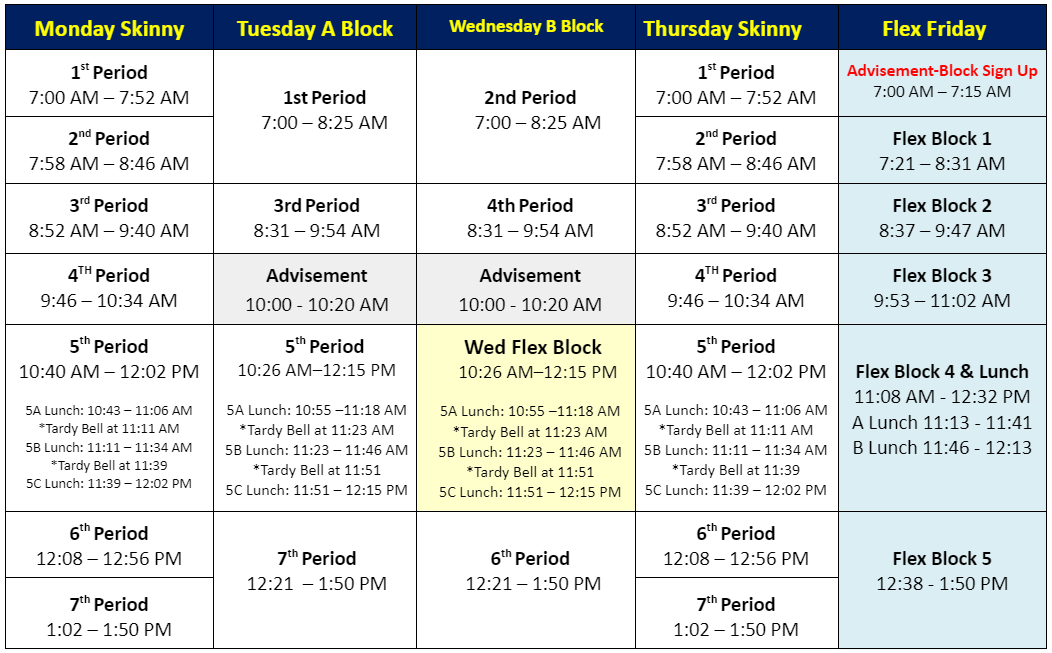Bell Schedule